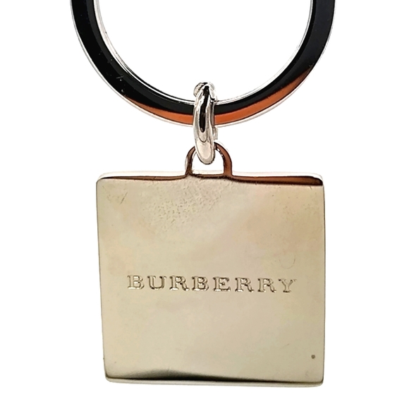 BURBERRY Nova Check Plaid Tan Square Multicolor Key Fob Keychain Men's Women’s - Picture 5 of 7